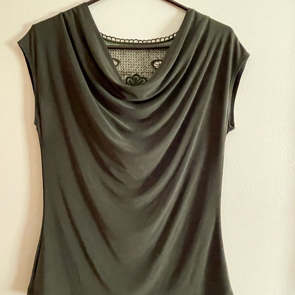Woman’s scoop cowl blouse